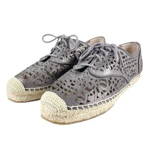 Vince Camuto Dinah Laser-Cut Lace Up Espadrilles, Size 8 (38)
